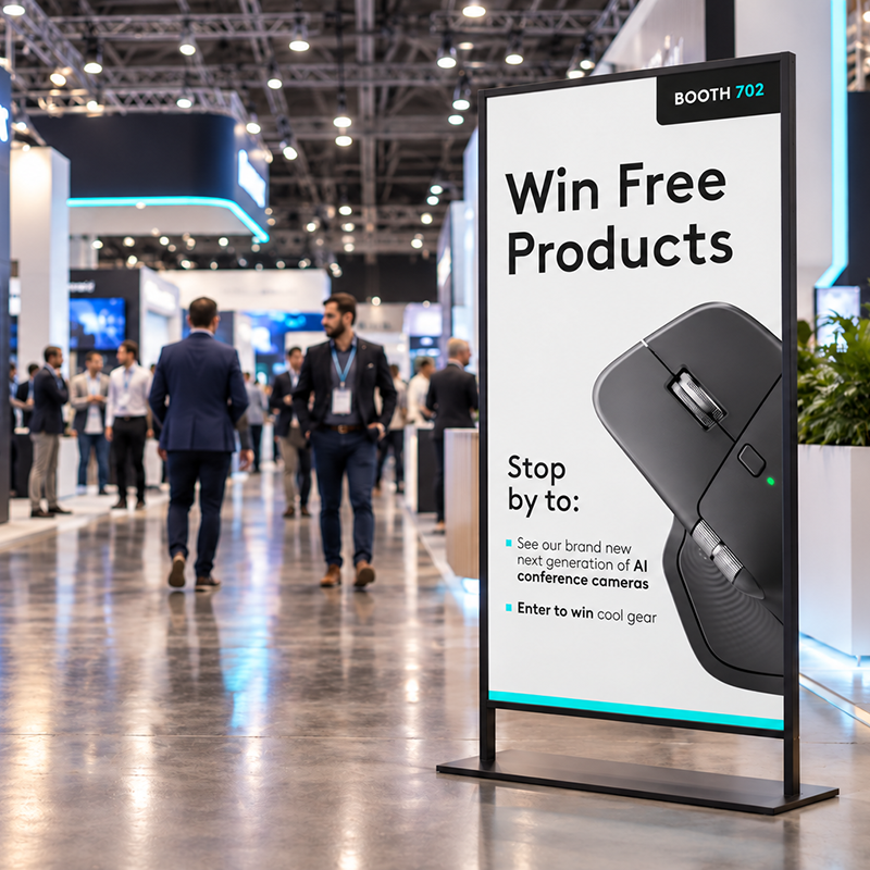 signage at a trade show