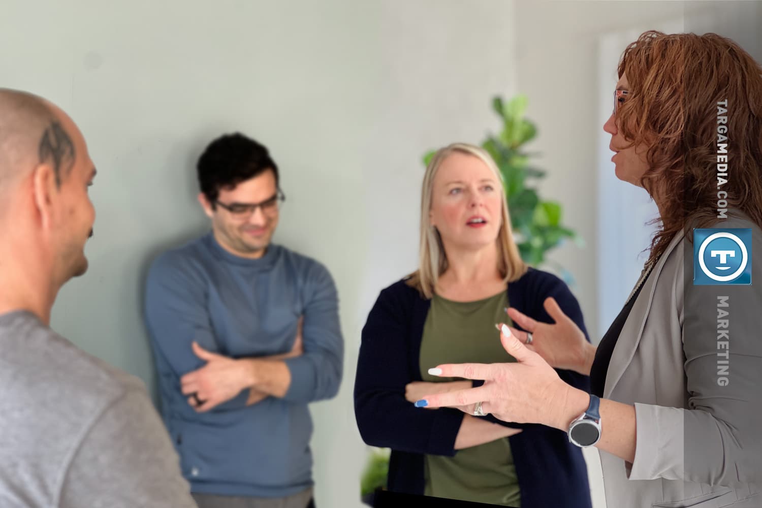 Taleen meets with the creative crew, Heather Steed, Evan McCain, Justin Cleverly