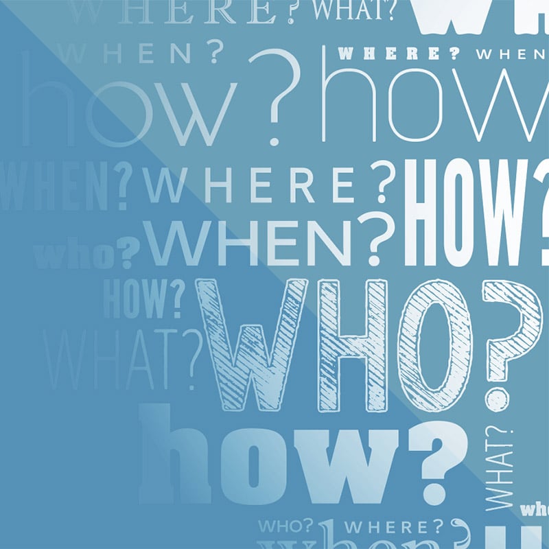 Who what when where why important marketing questions