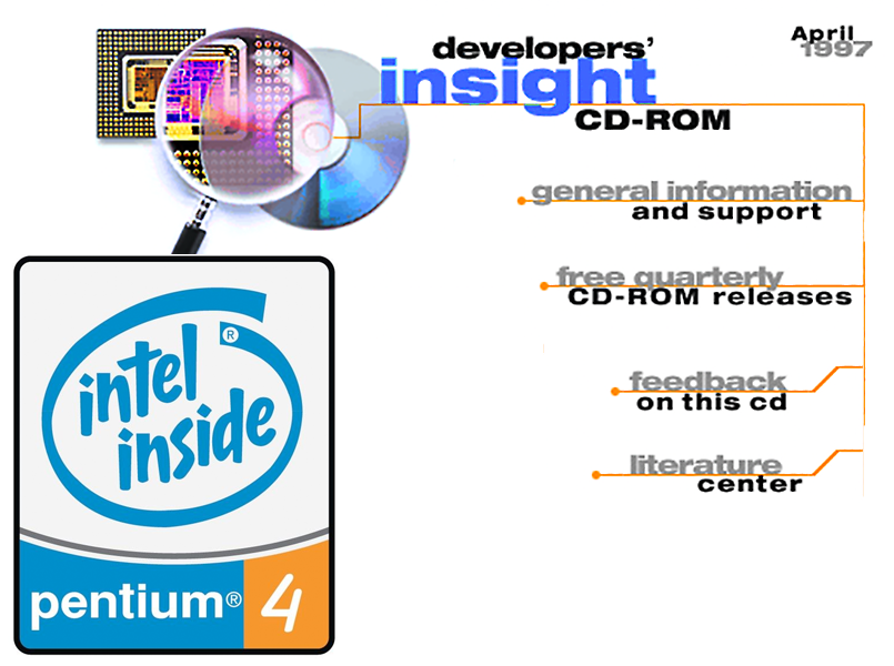 Intel Inside 1997 art directing website