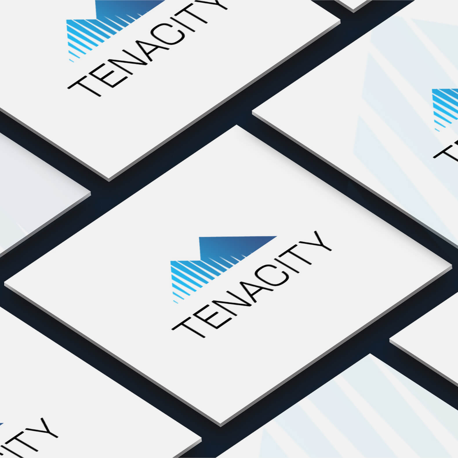 mockup of tenacity logo tiled