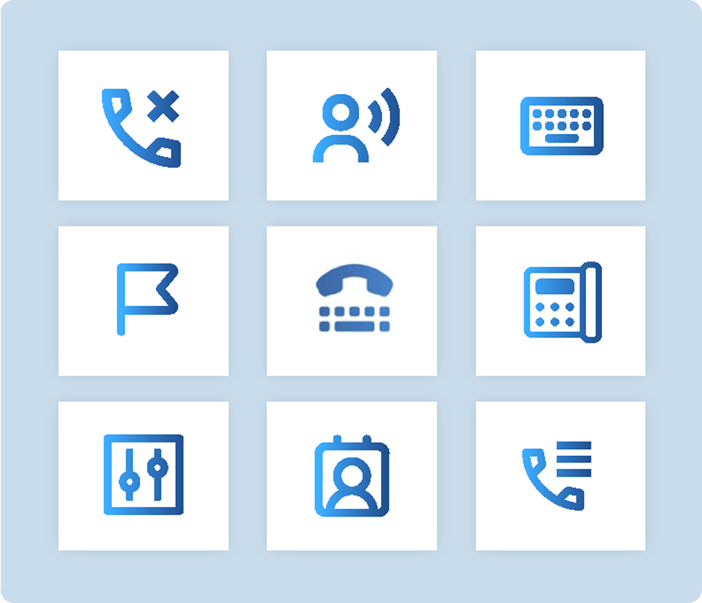 sample set of icons used on the website